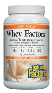 Proteines de petit lait de vaches nourries à l'herbe - Whey Factors  