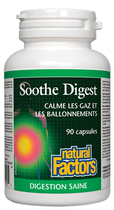 Soothe Digest, calme les gaz et ballonnements - Natural Factors