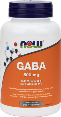 Gaba 500 mg avec vitamine B-6 - Now Foods