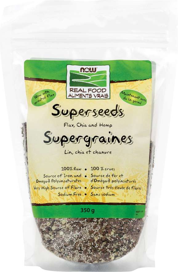 Supergraines ( lin, chia et chanvre) - Now Foods