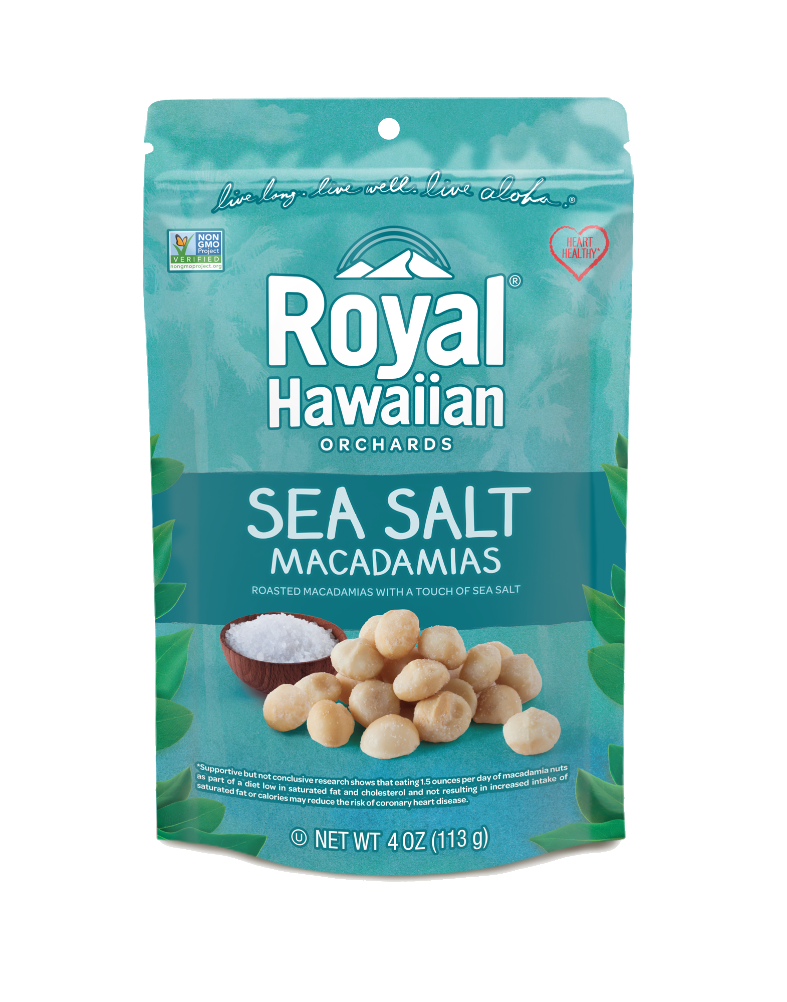Noix de macadamia grillée au sel de mer - Royal Hawaiian Ochards
