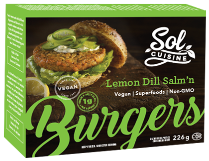 Burger végétalien faux saumon, citron et aneth - grillade extrême - FALSE