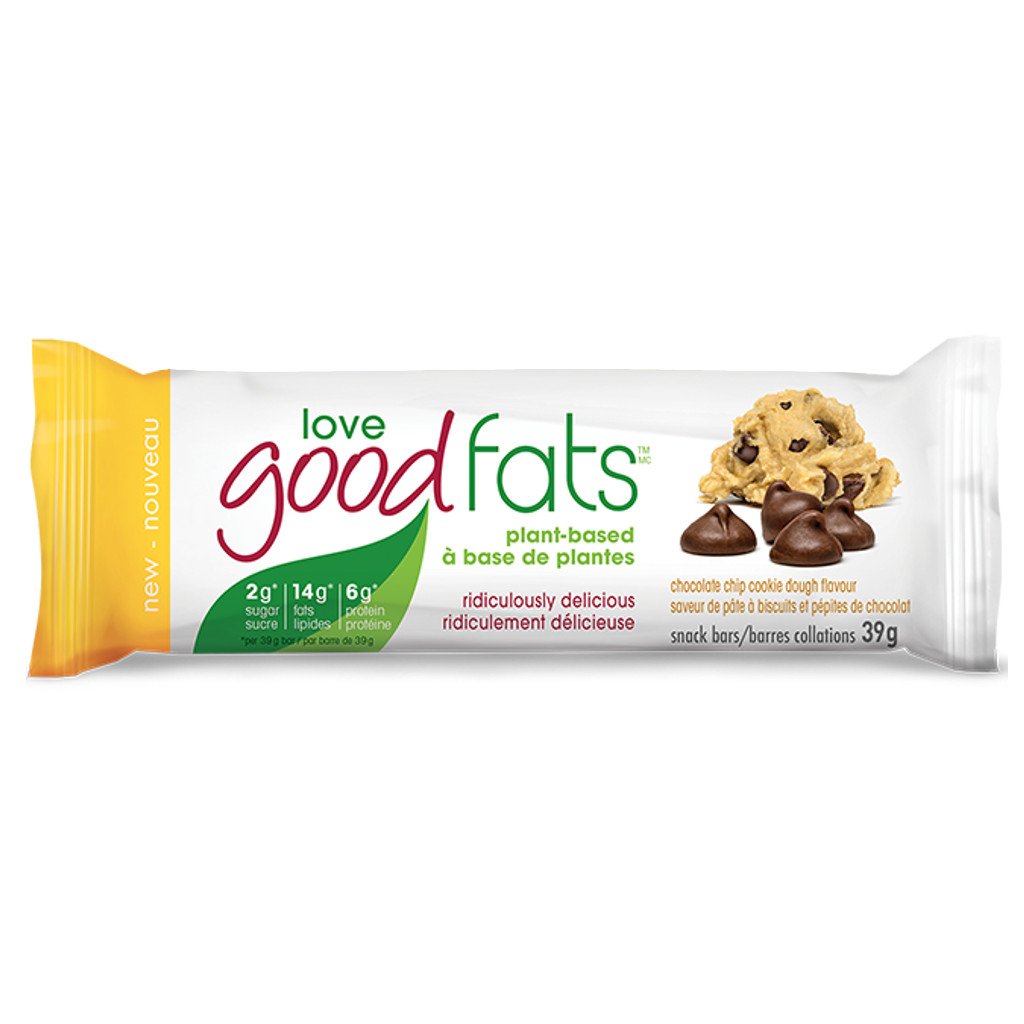 Barre de collation saveur pâte à biscuit et pépites de chocolat - Love Good Fats