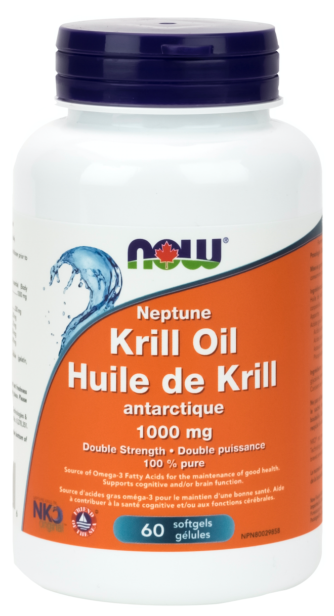 Huile de Krill antarctique 1000 mg - Now Foods