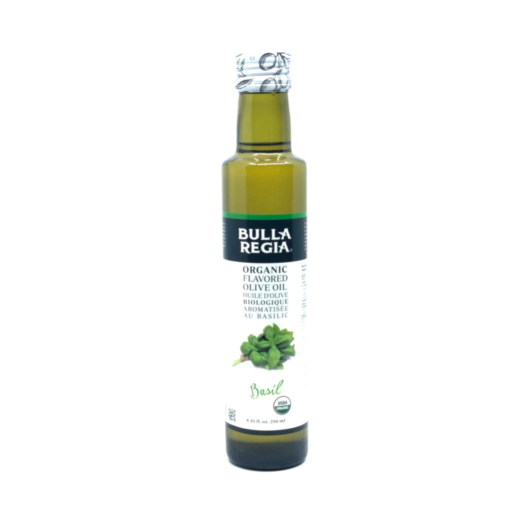 Huile d'olive biologique aromatisée au basilic - Bulla Regia