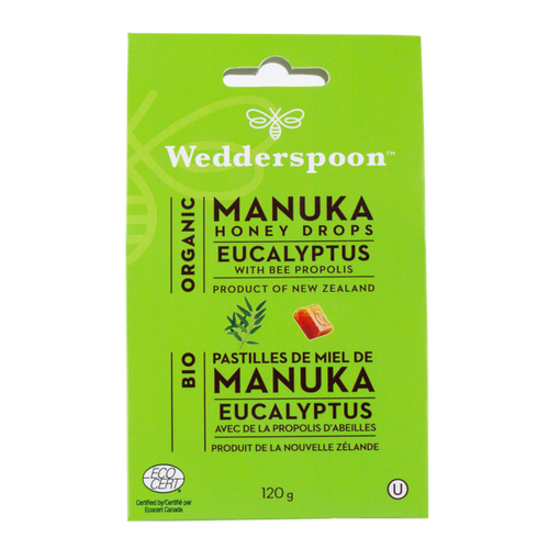 Wedderspoon, pastilles de miel manuka et eucalyptus bio - Wedderspoon