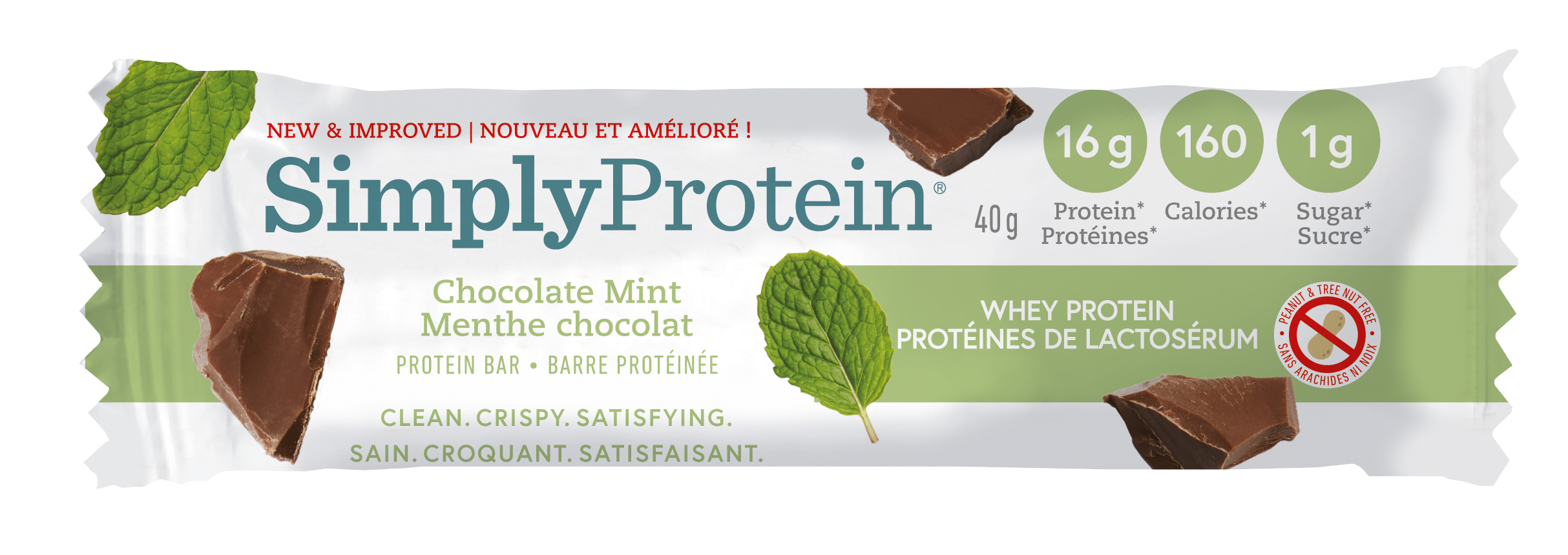 Barre protéinée chocolat menthe - Simply Protein