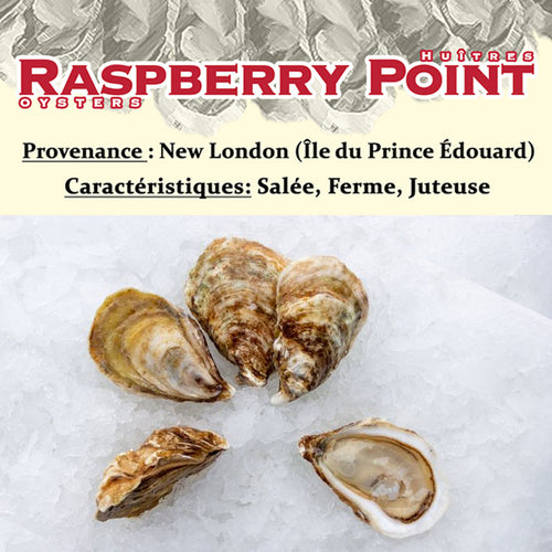 Huîtres Raspberry Point de l'Île du Prince-Édouard