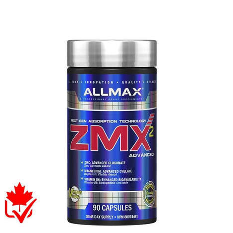 ZMX, Zinc,Magnesium et Vitamine B6 - 90 capsules - AllMax Nutrition