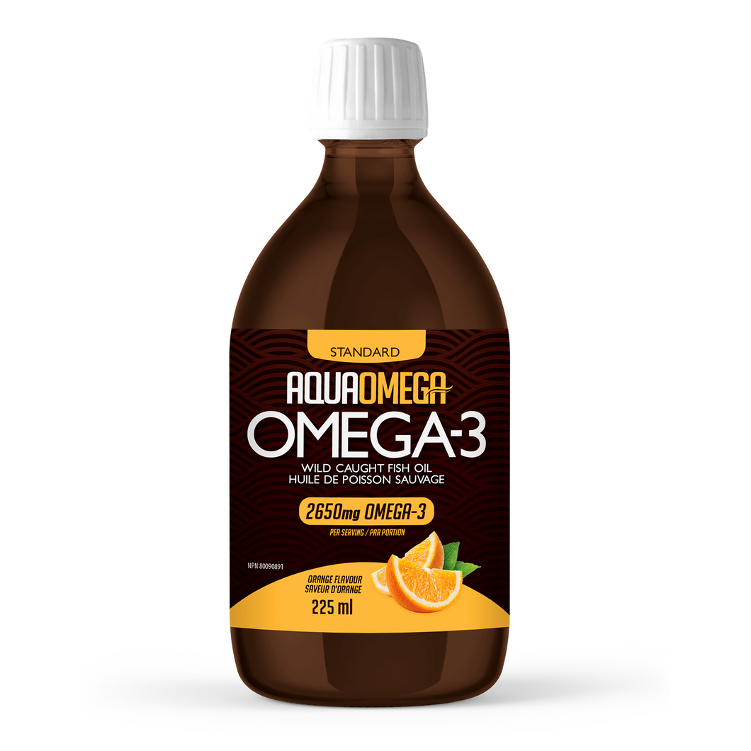 Huile de Poisson sauvage Omega 3  STANDARD - saveur orange - AQUA OMEGA