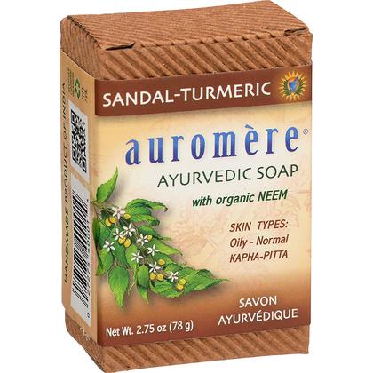 Savon ayurvédique à l’huile de neem au santal et curcuma - Auromère