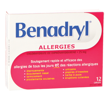 Benadryl, soulagement rapide de allergies - Benadryl