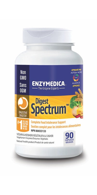 Digest Spectrum soutien les intolérances alimentaires - Enzymedica