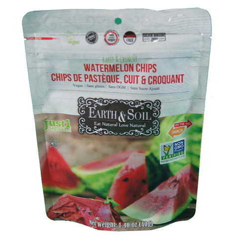 Chips de pastèque, cuit et croquant (Vegan, sans gluten sans ogm) - Earth & Soil