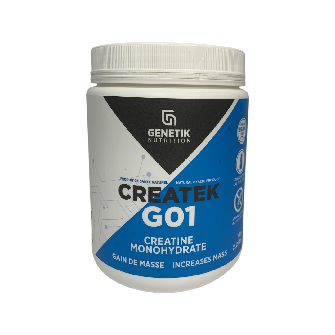Créatine Monohydrate Createk G01 - 1 kg - Genetik Nutrition