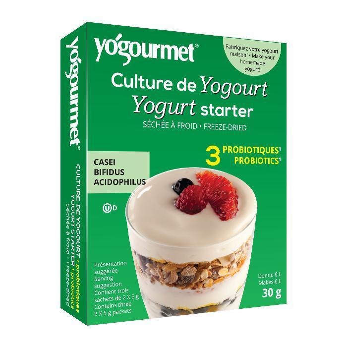 Culture de yogourt séchée à froid 3 probiotiques - yo’gourmet
