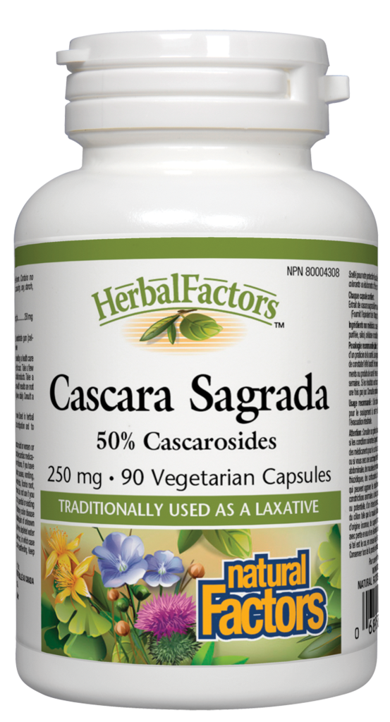 Extrait de Cascara Sagrada, 50% Cascarosides 250mg - Natural Factors
