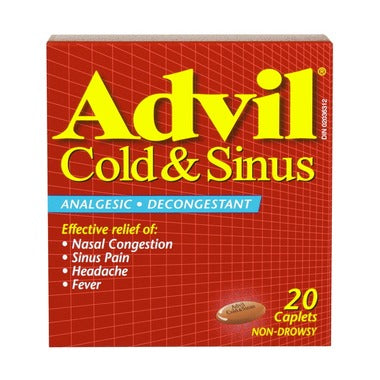 Advil Rhume et Sinus analgésique + décongestionnant sans somnolence - Advil