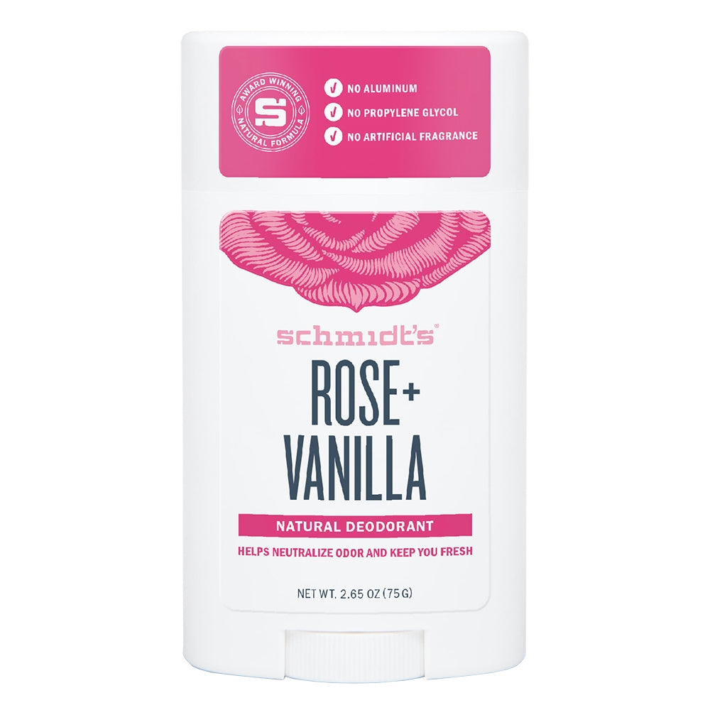 Déodorant naturel à la rose et vanille - Schmidt’s