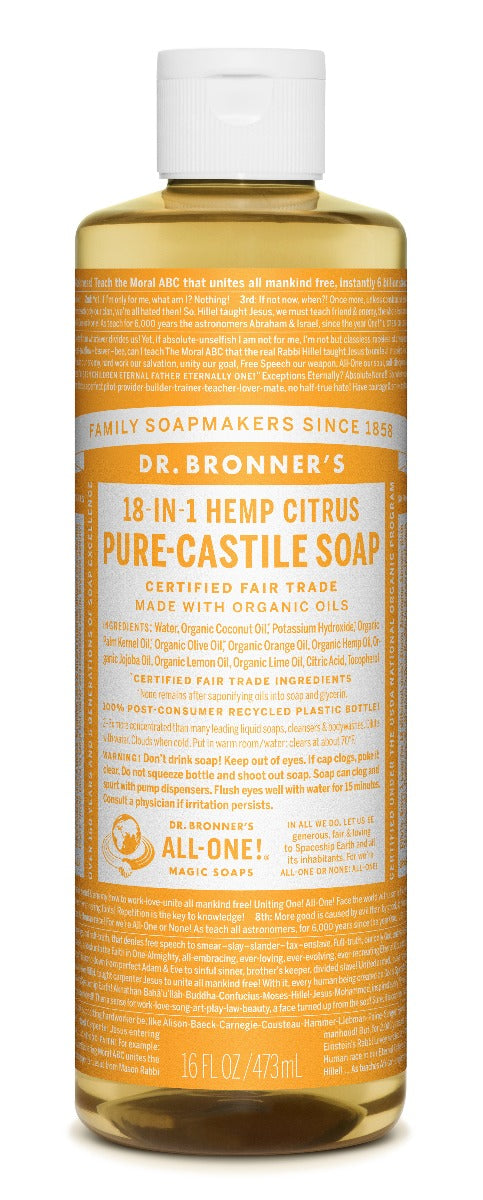 Savon de Castille Pur Liquide - Agrumes - Dr. Bronner's