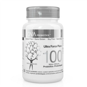 Probiotique sans gluten Ultra Force plus, 100 milliards - Nova probiotics