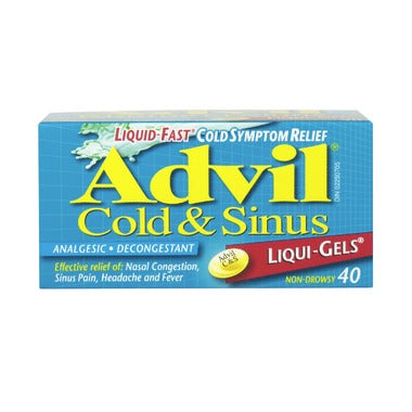 Advil Rhume et Sinus Liqui-gels analgésique + décongestionnant sans somnolence - 40 capsules - Advil