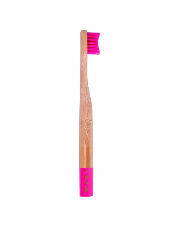 Brosse à dent en bambou - soft (rose) (enfants) - f.e.t.e