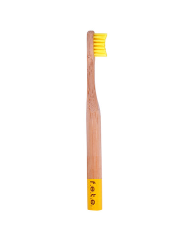 Brosse à dent en bambou - soft (jaune) (enfants) - f.e.t.e