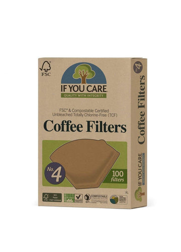 Filtre à café compostables sans composé chloré taille 4 - If you care