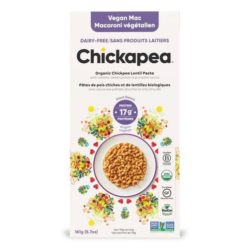 Pâtes de pois chiches et lentilles biologiques (macaroni végétalien) - Chickapea