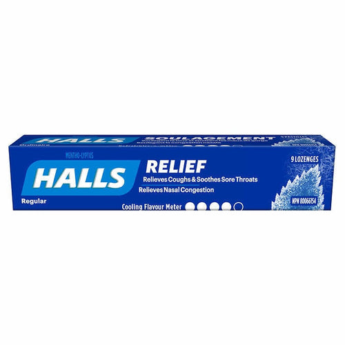 Pastilles Halls régulieres - Soulage la toux, la congestion nasale et les maux de gorge - Halls