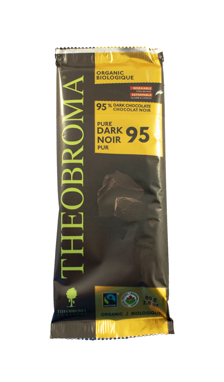 Chocolat noir bio 95% de cacao - Theobroma chocolat