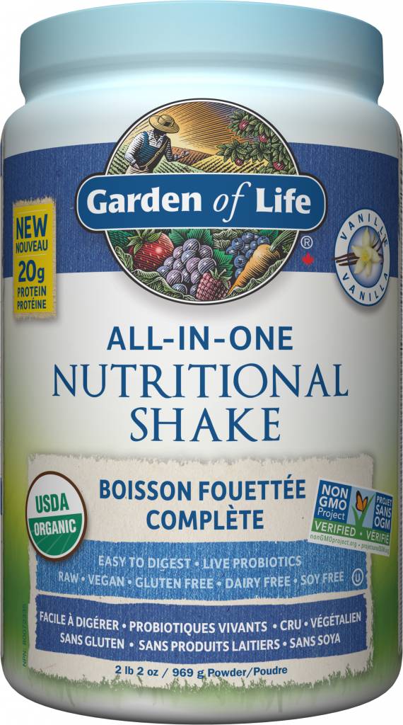 Boisson fouetté complète sans gluten saveur vanille - Garden of Life