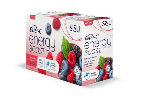 Ester-C energy boost, préparation pour boisson vitaminée, baies sauvages - Sisu