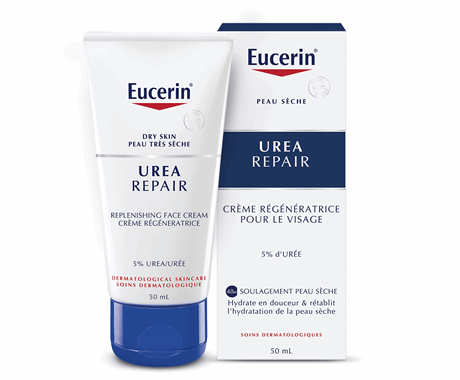 Crème régénératrice pour le visage UREA REPAIR (5% d'Urée) - peau sèche - Eucerin