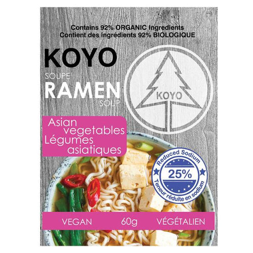Soupe de ramen végétalienne (légumes asiatiques) - 25% moins de sodium - Koyo