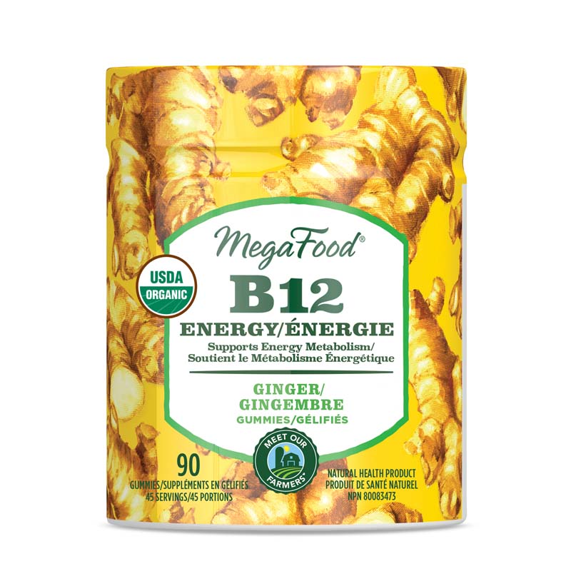 Vitamine B12 au gingembre soutien le métabolisme énergétique - Mega Food