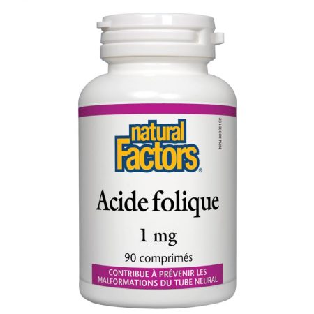 Acide Folique 1mg - Natural Factors