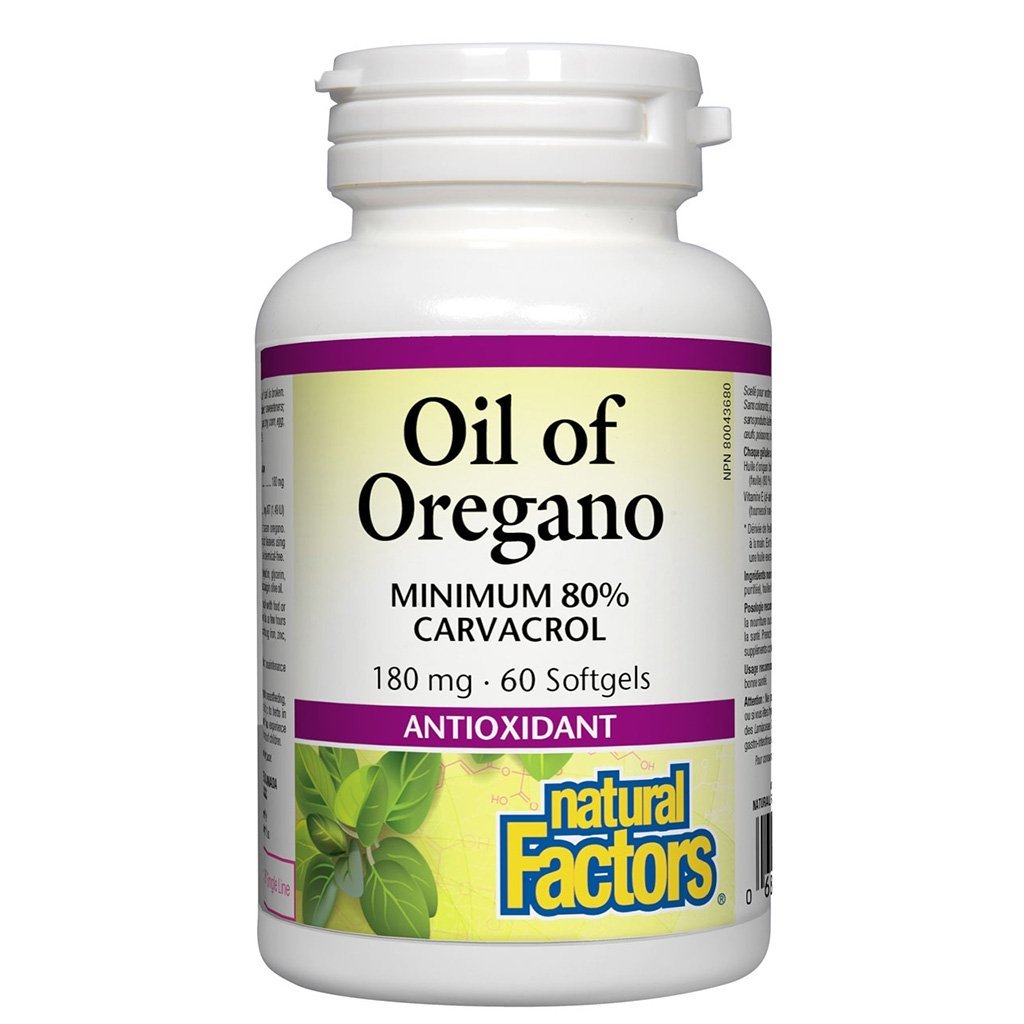 Huile d’origan 180mg (80% de Carvacrol minimum) - Natural Factors