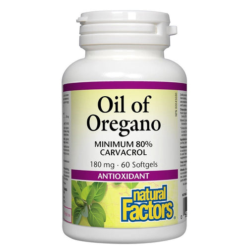 Huile d’origan 180mg (80% de Carvacrol minimum) - Natural Factors