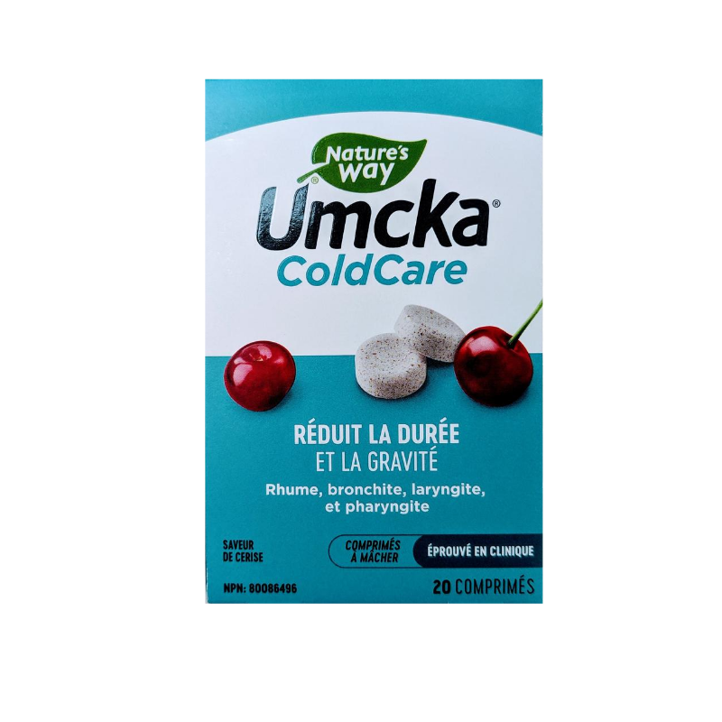 Umcka cold care - comprimés pour rhume, bronchite, laryngite et pharyngite (saveur de cerise) - Nature’s Way