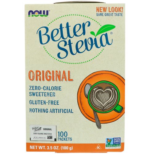 Better stevia edulcorant sans calorie et sans gluten - Now Foods