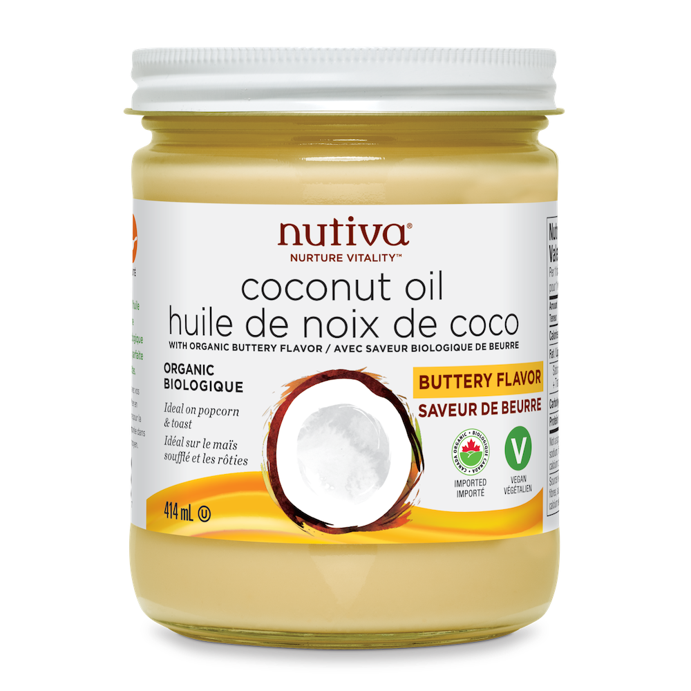 Huile de noix de coco - Saveur de beurre - Nutiva
