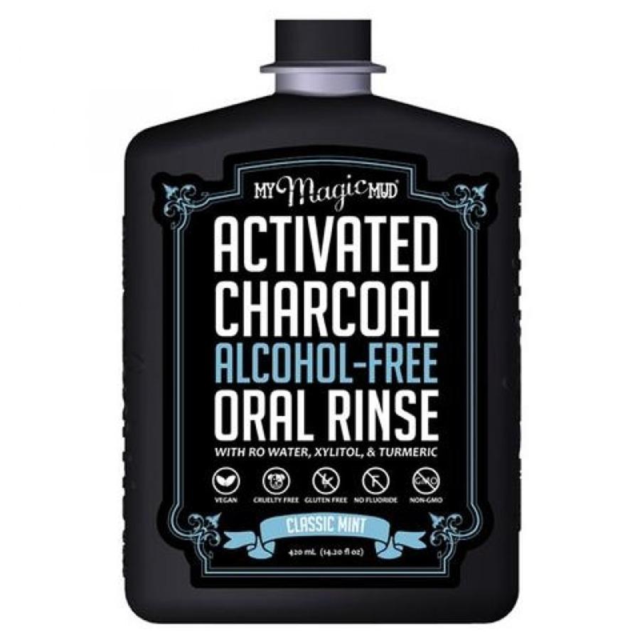 My Magic Mud, rince bouche au charbon actif sans alcool, menthe - My Magic Mud