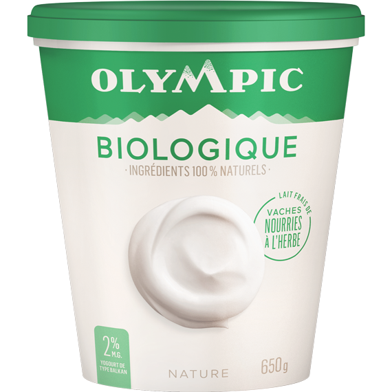 Yogourt biologique nature 2% - Olympic