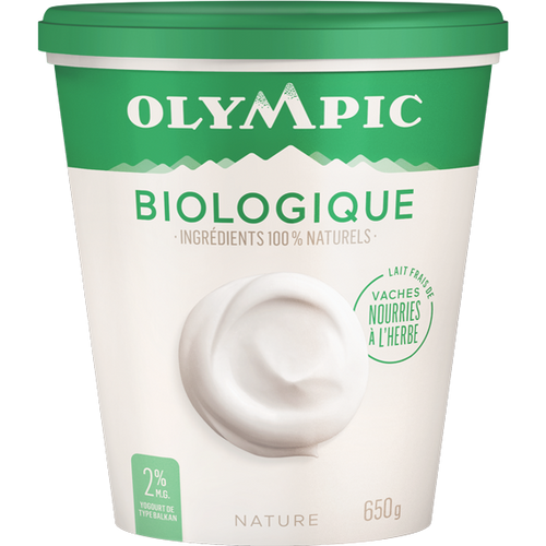 Yogourt biologique nature 2% - Olympic