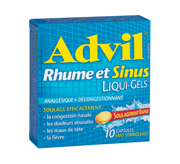 Advil Rhume et Sinus Liqui-gels analgésique + décongestionnant sans somnolence - 10 capsules - Advil