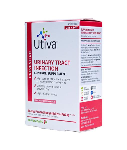 Supplément préventif contre les Infections urinaires UTIVA - UTIVA