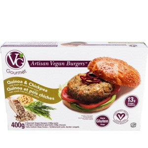 Artisan vegan burgers au quinoa et pous chiches avec aneth frais et jus de citron (sans gluten) - VG gourmet