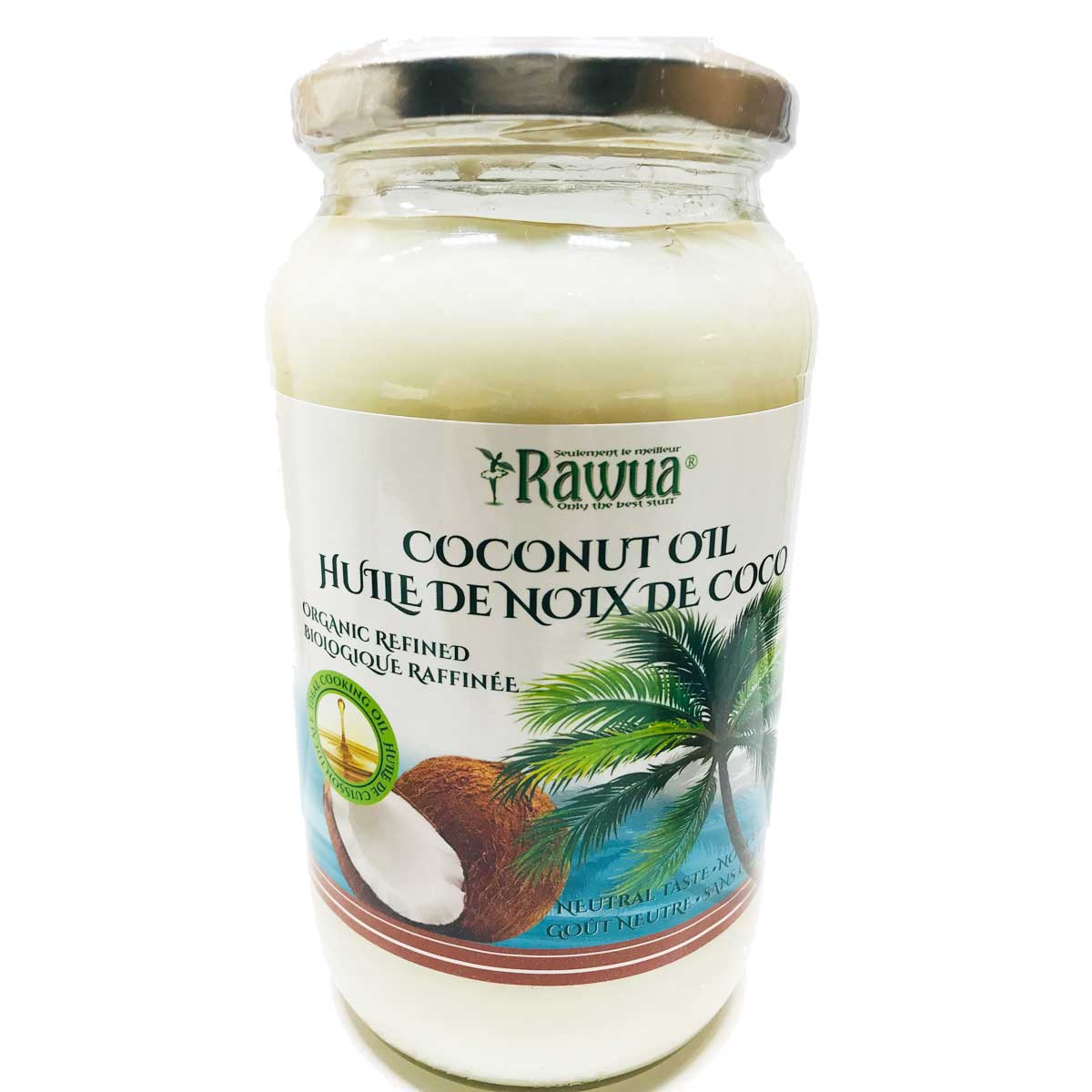 Huile de noix de coco biologique raffiné - goût neutre sans odeur - Rawua